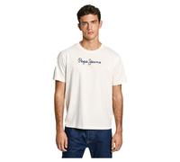 Pepe Jeans Eggo N T-Shirt Homme, Blanc (Antique White), L, Blanc (Blanc Vieilli), L