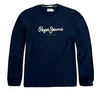 Pepe Jeans Eggo T-shirt pour Homme Slim Fit Manches Longues Bleu