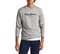 Pepe Jeans Eggo T-shirt pour Homme Slim Fit Manches Longues Gris