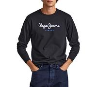 Pepe Jeans Eggo T-shirt pour Homme Slim Fit Manches Longues Noir