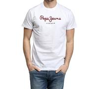 Pepe Jeans Eggo T-shirt pour Regular Fit Manches Courtes Blanche
