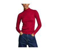 Pepe Jeans - Elegant Turtleneck Jersey - Femme - Pulls - Rouge - Taille: 38 FR