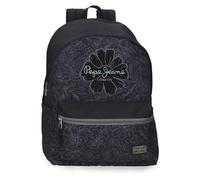 Pepe Jeans Eloise Sac à Dos Adaptable au Trolley Ordinateur Portable 15,6 Pouces Noir 31x44x17,5 cm Polyester 23,87L by Joumma Bags