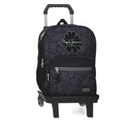 Pepe Jeans Eloise Sac à Dos Scolaire pour Ordinateur Portable Ordinateur Portable 15,6 Pouces Noir 30x40x12 cm Polyester 14,4L by Joumma Bags