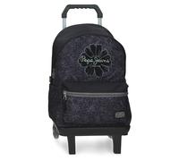 Pepe Jeans Eloise School Sac à Dos avec Trolley Ordinateur Portable 15,6 Pouces Noir 31x44x17,5 cm Polyester 23,87L by Joumma Bags