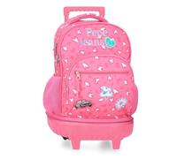 Pepe Jeans Evelyn Sac à Dos Compact à 2 Roues Ordinateur Portable 15,6 Pouces Rose 32x43x21 cm Polyester 28,9L by Joumma Bags