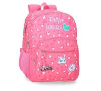Pepe Jeans Evelyn Sac à Dos Double Compartiment Adaptable au Trolley Ordinateur Portable 15,6 Pouces Rose 32x44x22 cm Polyester 30,98L by Joumma Bags