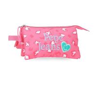 Pepe Jeans Evelyn Trousse Triple Rose 22x12x5 cm Polyester by Joumma Bags