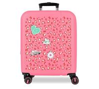 Pepe Jeans Evelyn Valise Cabine Fuchsia 40 x 55 x 20 cm Rigide ABS Fermeture à Combinaison intégrée 37 L 2,6 kg 4 Roues Doubles Extensible Bagage à Main by Joumma Bags