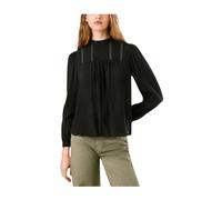 Pepe Jeans, Femme, Blouses et Chemises, Noir, Taille: 40 FR Chemisier Noir Sophistiqué avec Col Haut