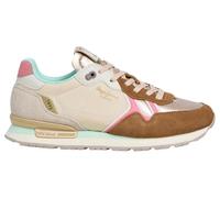 Pepe Jeans Femme Brit Glen W Sneak, Marron Caramel Beige, 41 EU