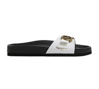 Pepe Jeans Femme Oban Signature Plain W Sandales Plates, White (White), 41 EU
