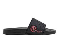 Pepe Jeans Femme Slider Texture W Sandales à glissière, Black, 35 EU
