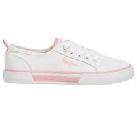 Pepe Jeans Fille Brady Club G Sneak, Blanc cassé, 34 EU