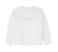 Pepe Jeans Fille Winter Rose Sweatshirt, White (White), 12 Ans