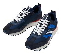Baskets Pepe Jeans Foster Man Print - navy - 43 - Homme - Adulte - Bleu - PEPE JEANS - Lacets - Textile - Plat 43