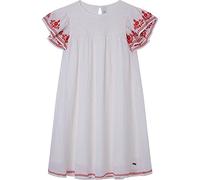 Pepe Jeans Godiva Robe, Blanc (White), 14 Ans Fille