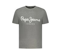 Pepe Jeans - Grigio Cotton T-Shirt - Homme - Tops - Gris - Taille: 2XL