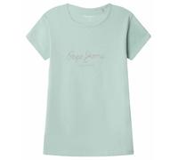 Pepe Jeans Hana Glitter N T-Shirt, Bleu (Aqua Blue), 14 Ans Fille