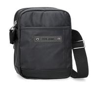 Pepe Jeans Hatfield Sac à bandoulière et trousse de toilette Bleu/noir Polyester Différentes tailles, Noir, Talla única, Sac à bandoulière double