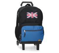 Pepe Jeans Henry Sac à Dos Scolaire avec Chariot 15,6" Pouces Noir 33 x 46 x 15 cm Polyester 22,77 L by Joumma Bags