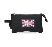 Pepe Jeans Henry Trousse Triple Noire 22 x 12 x 5 cm Polyester 1,32 L by Joumma Bags