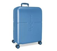 Pepe Jeans Highlight Bleu Valise Moyenne 48x70x28 cm Rigide ABS Fermeture TSA Intégrée 79L 4kg 4 Doubles Roues Extensible par Joumma Bags