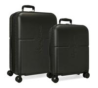 Pepe Jeans Highlight Valise Cabine, Deux Compartiments, en ABS résistant et léger, 4 roulettes pivotantes, Serrure TSA intégrée et Port USB intégré. par Joumma Bags