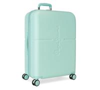 Pepe Jeans Highlight Valise moyenne Turquoise 48 x 70 x 28 cm rigide ABS fermeture TSA intégrée 79 L 4,32 kg 4 roulettes doubles extensibles