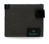Pepe Jeans Hilltop Portefeuille Horizontal avec Fermeture à clic Gris 11 x 8,5 x 1 cm Cuir by Joumma Bags, Gris, Talla única, Portefeuille Horizontal avec Fermeture à clic