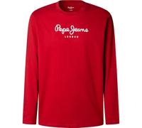 Pepe Jeans Homme Eggo T-Shirt Coupe Slim Manches Longues Bleu