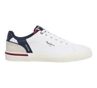 Pepe Jeans Homme Kenton State M Sneak, Blanc, 43 EU
