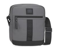 Pepe Jeans Hoxton Sac à bandoulière en polyester PU Noir et bleu Différentes tailles, gris, Talla única, Grand sac à bandoulière