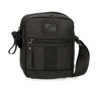 Pepe Jeans Hoxton Sac à bandoulière Noir 15 x 19 x 6 cm Polyester et PU, Multicolore, Talla única, Bandoulière