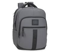 Pepe Jeans Hoxton Sac à Dos pour Ordinateur Portable Double Compartiment Portable 15,6 Pouces Gris 30 x 42 x 14,5 cm Polyester et PU 18,27 l by Joumma Bags, Gris, Talla única, Sac à Dos pour