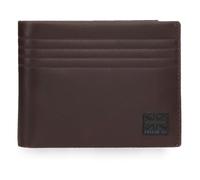 Pepe Jeans Hudson Portefeuille avec Porte-Cartes Marron 12,5 x 9,5 x 1 cm Cuir by Joumma Bags