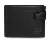 Pepe Jeans Hudson Portefeuille Horizontal avec Fermeture à clic Noir 11 x 8,5 x 1 cm Cuir by Joumma Bags