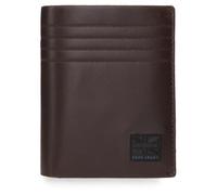 Pepe Jeans Hudson Portefeuille Vertical Marron 8,5 x 10,5 x 1 cm Cuir by Joumma Bags