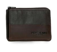 Pepe Jeans Ithaca Portefeuille avec Porte-Cartes de crédit Marron 11 x 7 x 1,5 cm Cuir by Joumma Bags