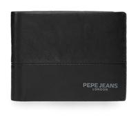 Pepe Jeans Ithaca Portefeuille avec Porte-Cartes Noir 12,5 x 9,5 x 1 cm Cuir by Joumma Bags
