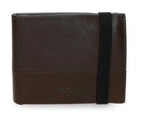 Pepe Jeans Ithaca Portefeuille avec Ruban élastique Marron 11,5 x 8,5 x 1 cm Cuir by Joumma Bags