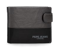 Pepe Jeans Ithaca Portefeuille Horizontal avec Fermeture à clic Gris 11 x 8,5 x 1 cm Cuir by Joumma Bags