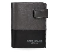 Pepe Jeans Ithaca Portefeuille Vertical avec Fermeture à clic Gris 8,5 x 10,5 x 1 cm Cuir by Joumma Bags