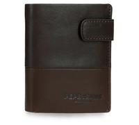 Pepe Jeans Ithaca Portefeuille Vertical avec Fermeture à clic Marron 8,5 x 10,5 x 1 cm Cuir by Joumma Bags