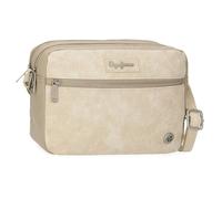 Pepe jeans Jana Sac bandoulière deux compartiments beige 24 x 16 x 9 cm Polyester avec détails en cuir synthétique by Joumma Bags, Beige, Talla única, bandoulière deux compartiments