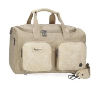 Pepe Jeans Jana Sac de Voyage Beige 40 x 25 x 20 cm Polyester avec détails en Cuir synthétique by Joumma Bags, Beige, Talla única, Sac de Voyage