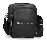 Pepe Jeans Jarvis Sac à Main Noir 25 x 16 x 1 cm Polyester