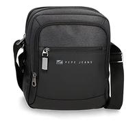 Pepe Jeans Jarvis Sac à Main Noir 25 x 16 x 1 cm Polyester
