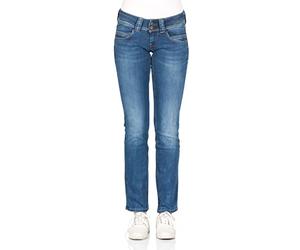 Pepe Jeans Jean Venus pour femme - Coupe droite - Bleu - Authentic Rope W24-W34 - Coton stretch, 30W / 32L