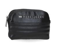 Pepe Jeans Biker Porte-Monnaie Noir 11,5 x 8,5 x 1,5 cm Polyester avec détails en Cuir synthétique by Joumma Bags, Noir, Talla única, Porte-Monnaie